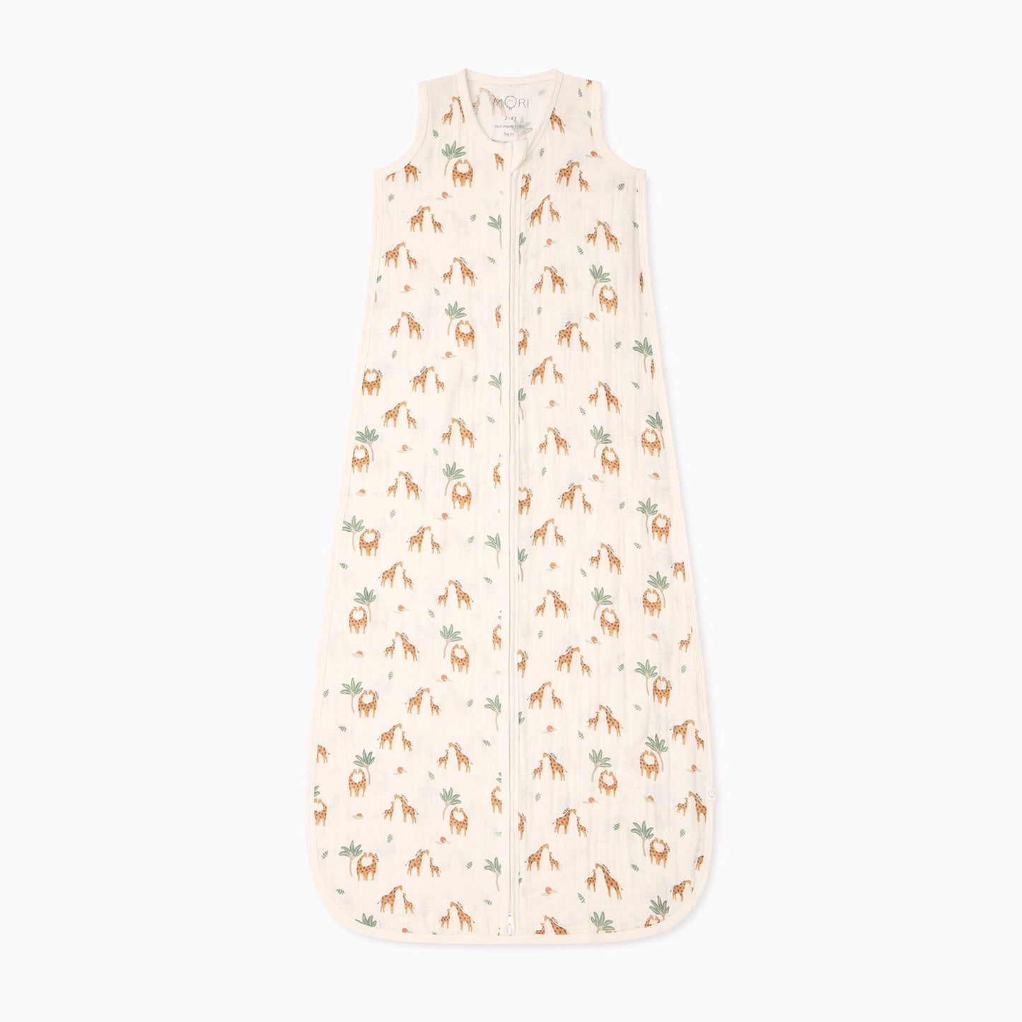 Giraffe Print Muslin Front Opening Summer Sleeping Bag 0.5 TOG