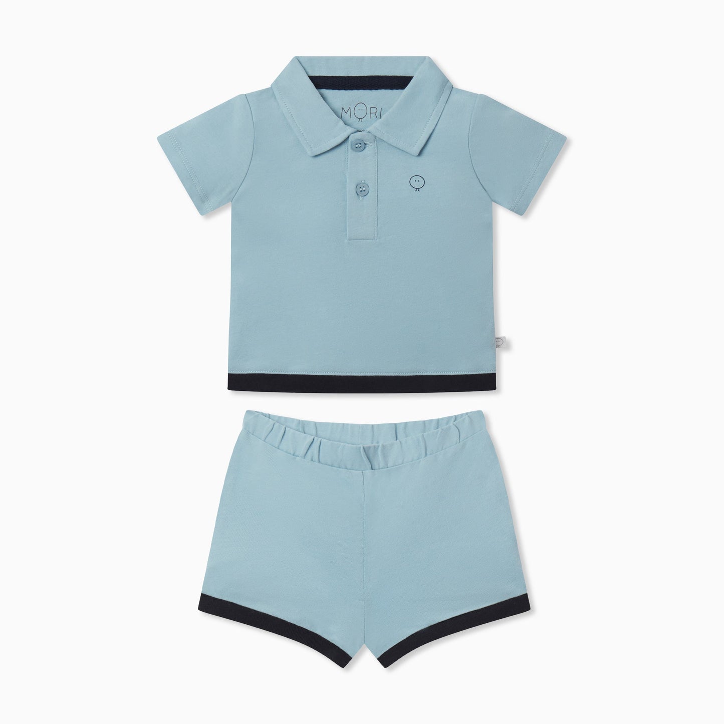Colourblock Polo Shirt & Shorts Outfit