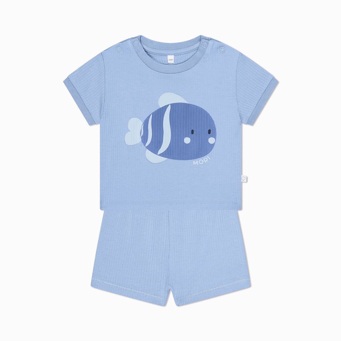 Fish Ribbed T-Shirt & Shorts Outfit