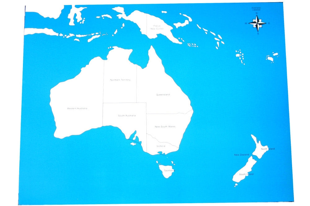 Labeled Australia Control Map
