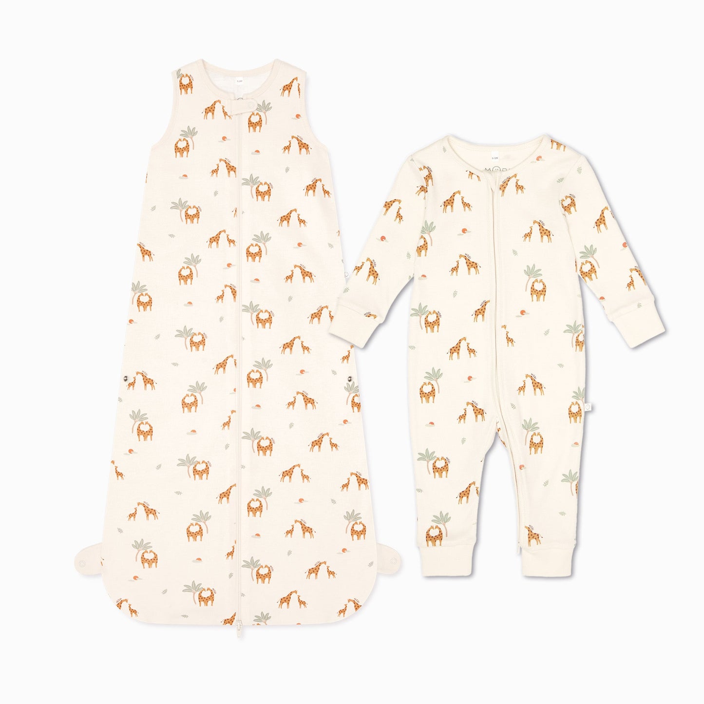 Giraffe Print Front Opening Bedtime Set 1.5 TOG