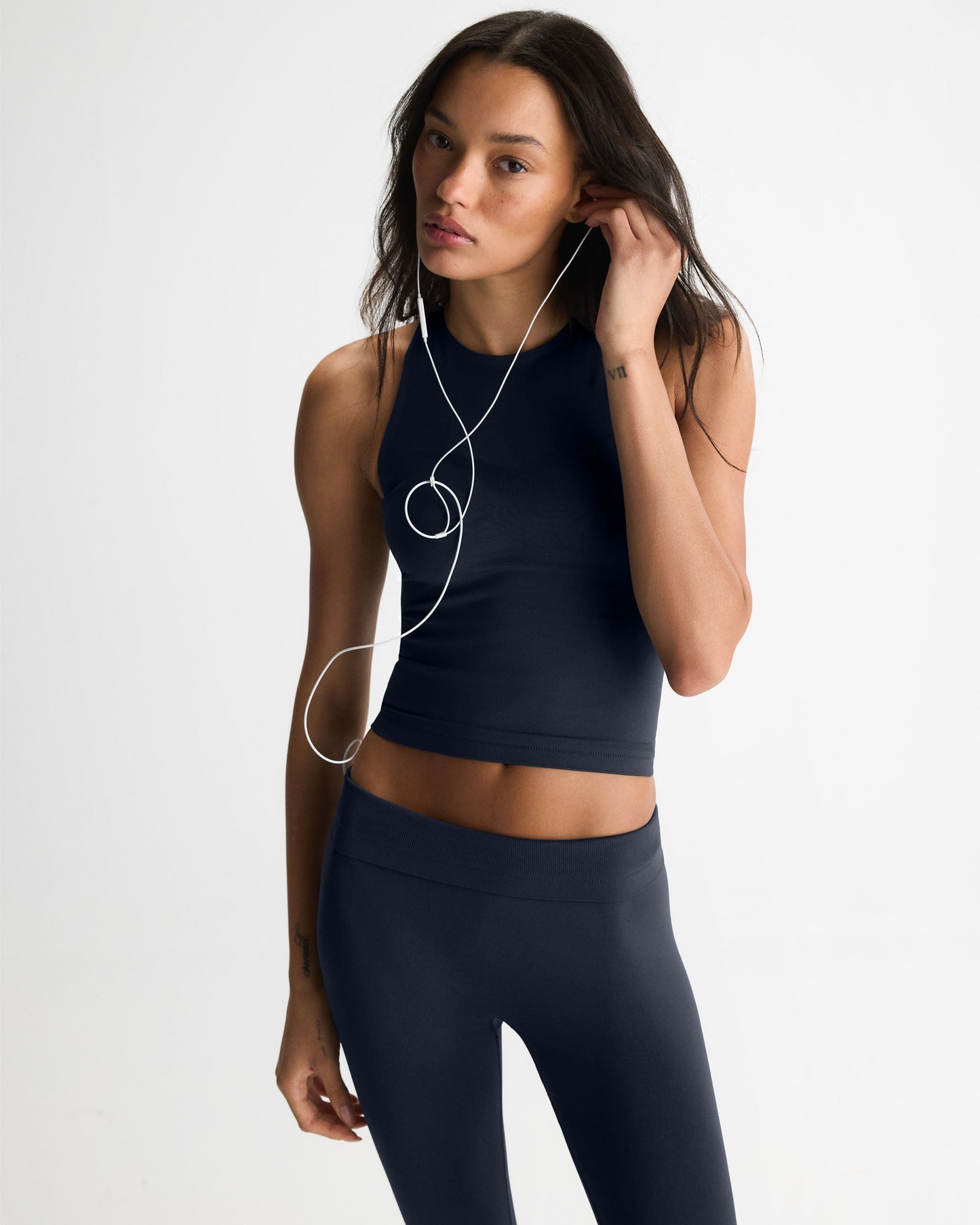 Seamless Racer Tank - Midnight Blue