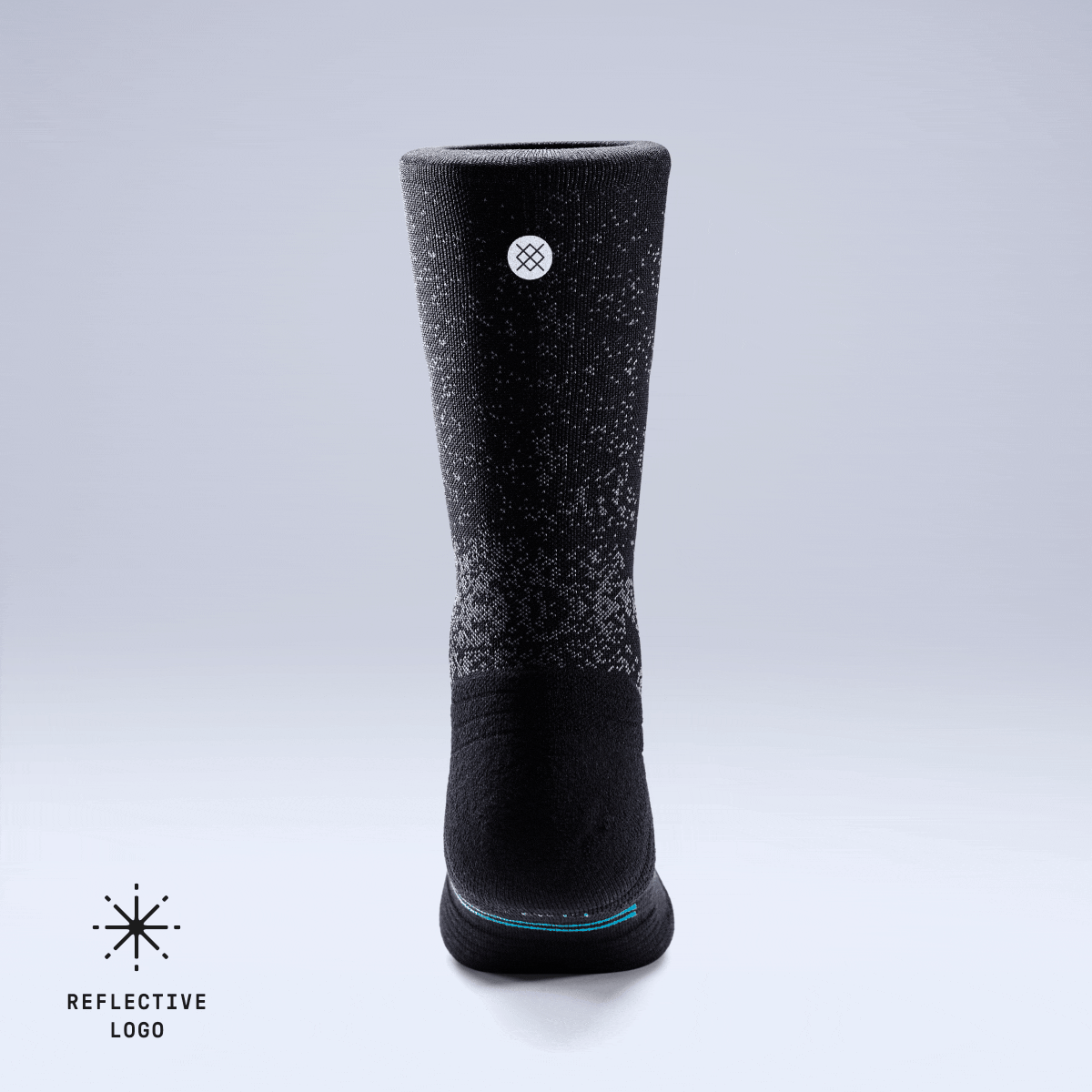 Icon Mid Solid Ribbed Crew Socks
