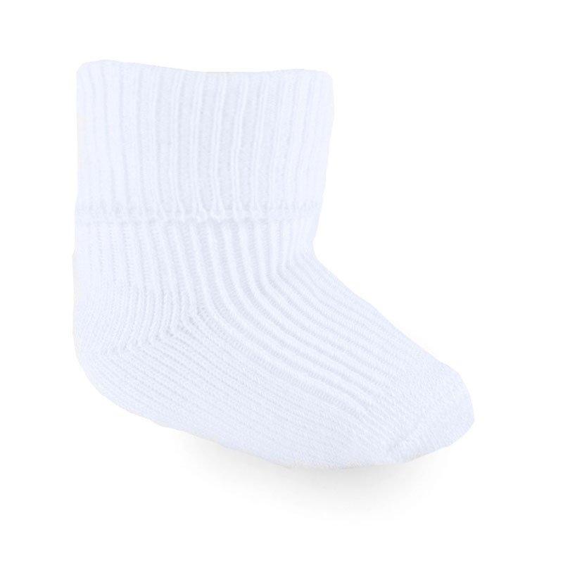 White Turnover Socks - 0-2.5 (6-12m)