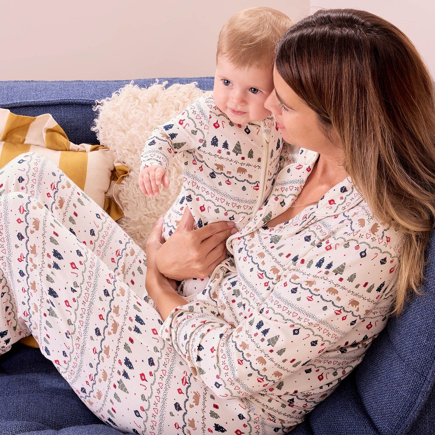Festive Fair Isle Clever Zip Sleepsuit