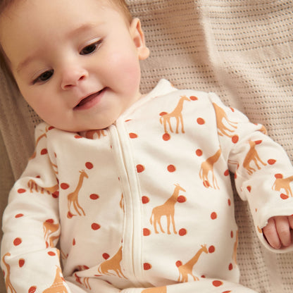 Giraffe Zip-Up Sleepsuit Twin Set
