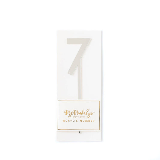 Basic Silver Acrylic Number - 7