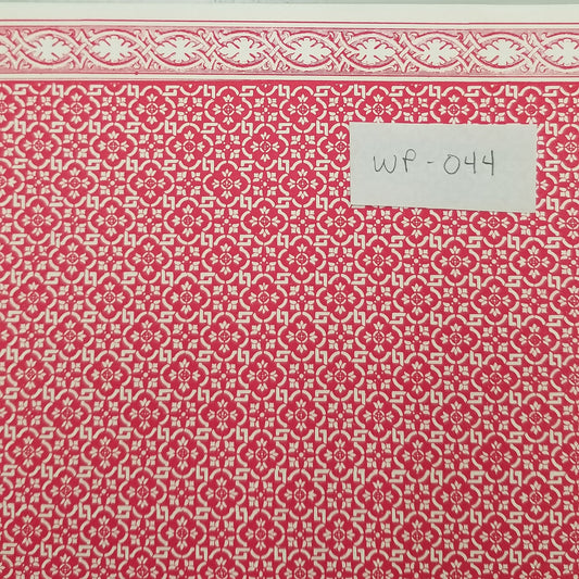 Greek Flowers on a Red Wall