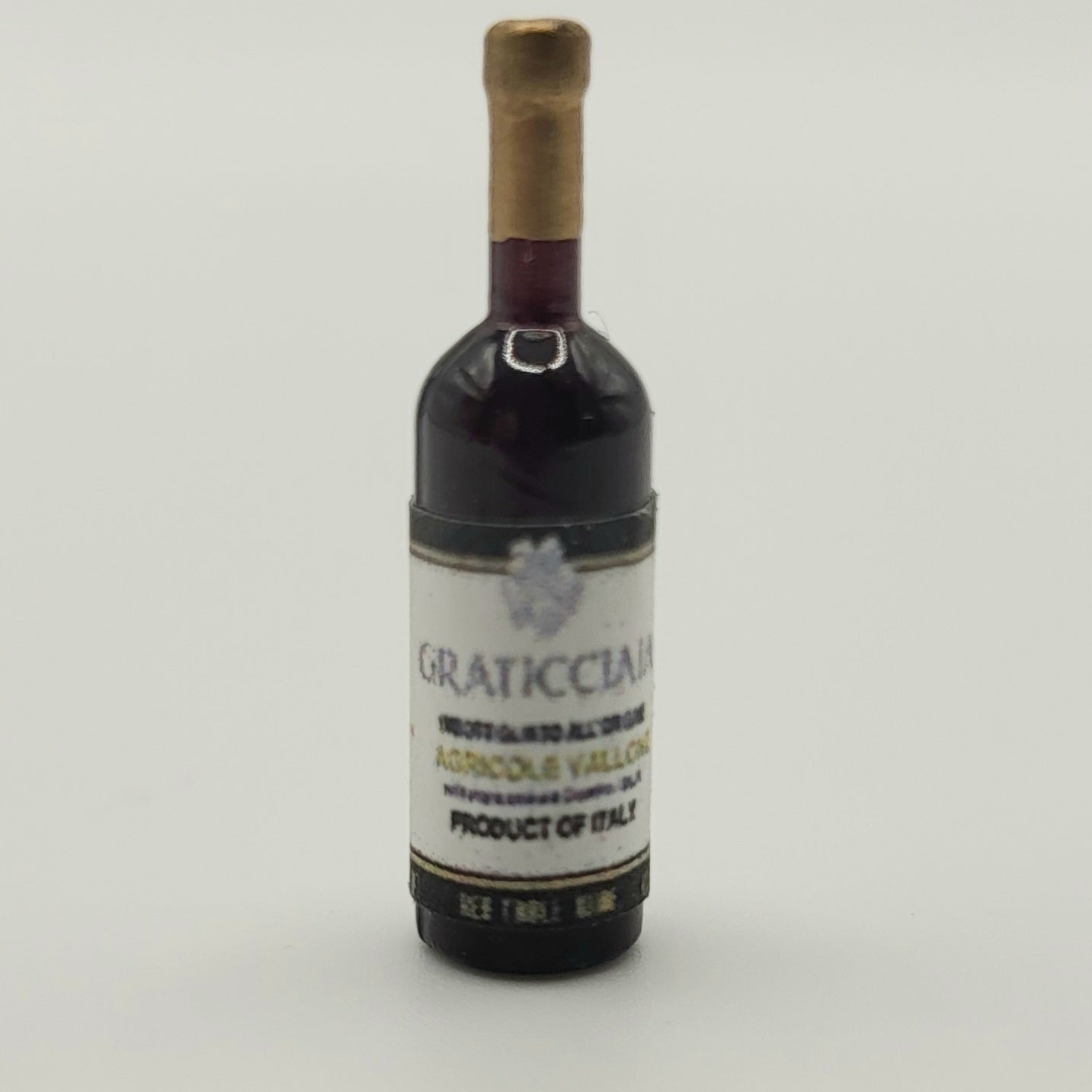 Red, White and Italian Wine Varieties - Resin Bottles - 1/12 Scale Miniature