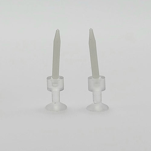 Plastic Candlesticks with Candles - Set of 2 - 1/24 Scale Dollhouse Miniature