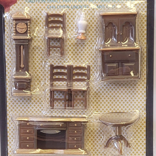1/48 (Quarter) Scale Dollhouse Furniture and Accessories Set for Dining Room