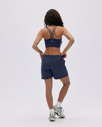 Varsity Sweat Shorts - Midnight Blue/Marshmallow White