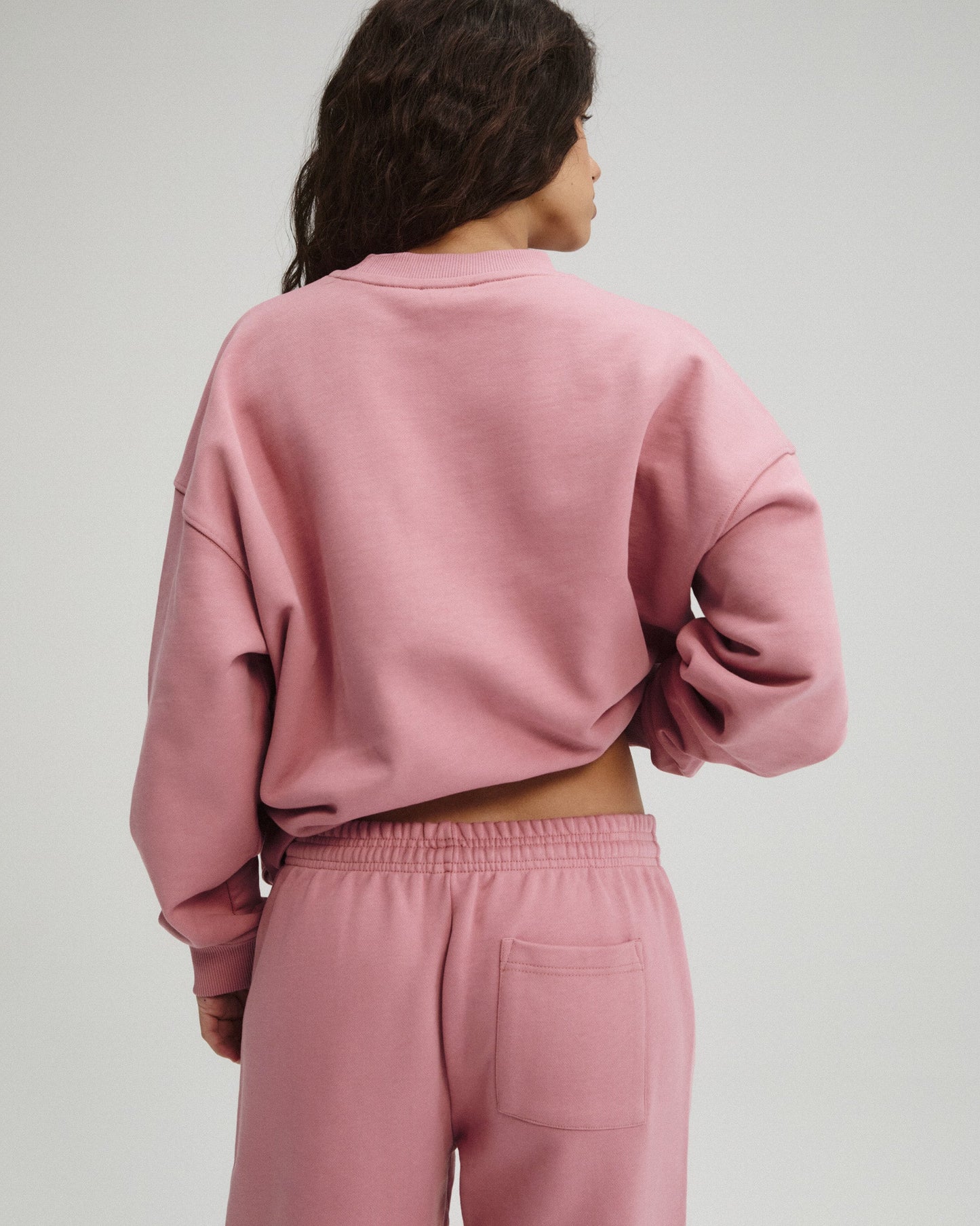 AS Chain Stitch Oversized Sweatshirt - Dusty Pink