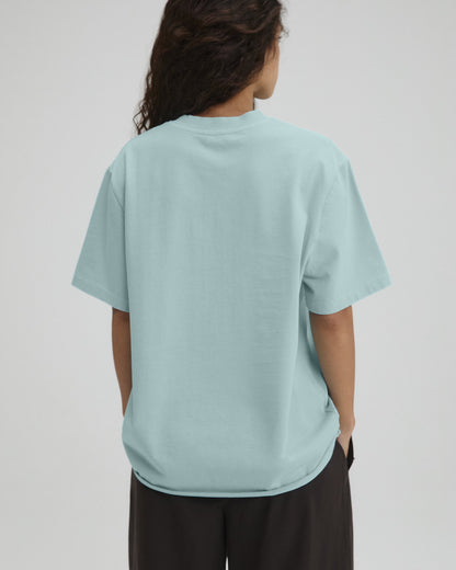 Echo Washed Short Sleeve Oversized T-shirt - Ocean Blue/Midnight Blue