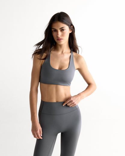 Ultimate Narrow Racer Back Bra - Graphite Grey