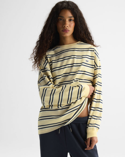 Stripe Long Sleeve T-shirt - Buttercream