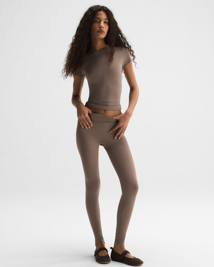Ultimate Short Sleeve Top - Dusty Brown