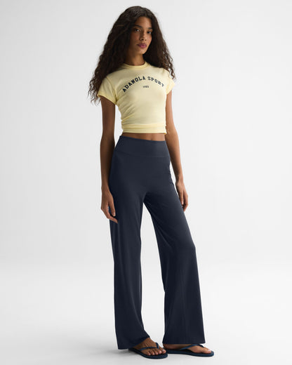Straight Leg Yoga Pants - Midnight Blue
