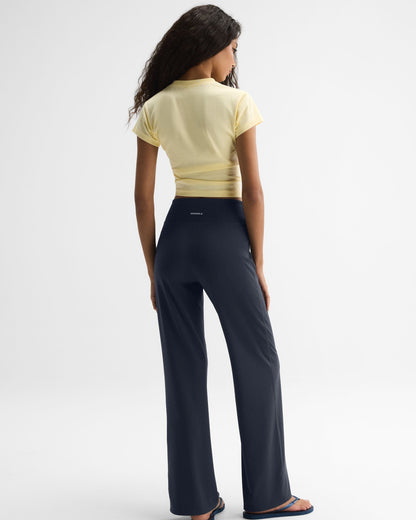 Straight Leg Yoga Pants - Midnight Blue