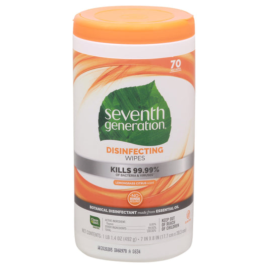 7th Generation Disinfecting Wipes - 70 CT 6 Pack
