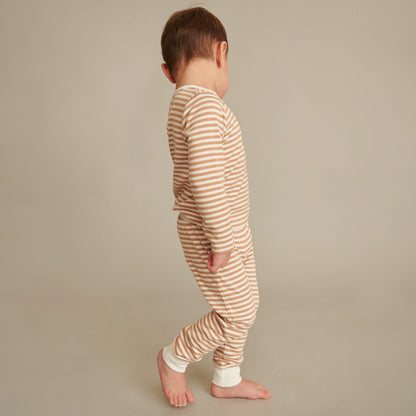 Caramel Stripe & Pebble Long Sleeve T-Shirt & Joggers Set