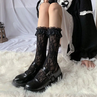 Japanese Hollow Net Stockings for Women - Soft Design