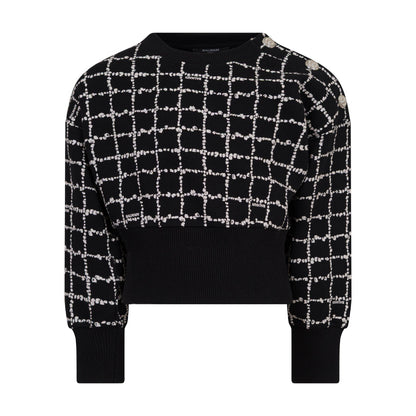 Balmain Kids Cropped Sweatshirt