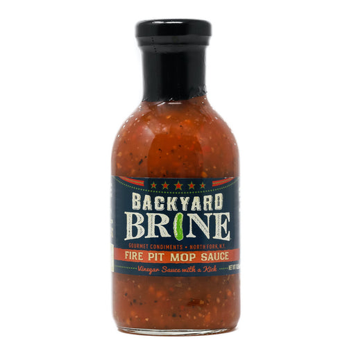 Backyard Brine Fire Pit Mop Sauce - Vinegar Sauce With a Kick - 13.5 OZ 12 Pack