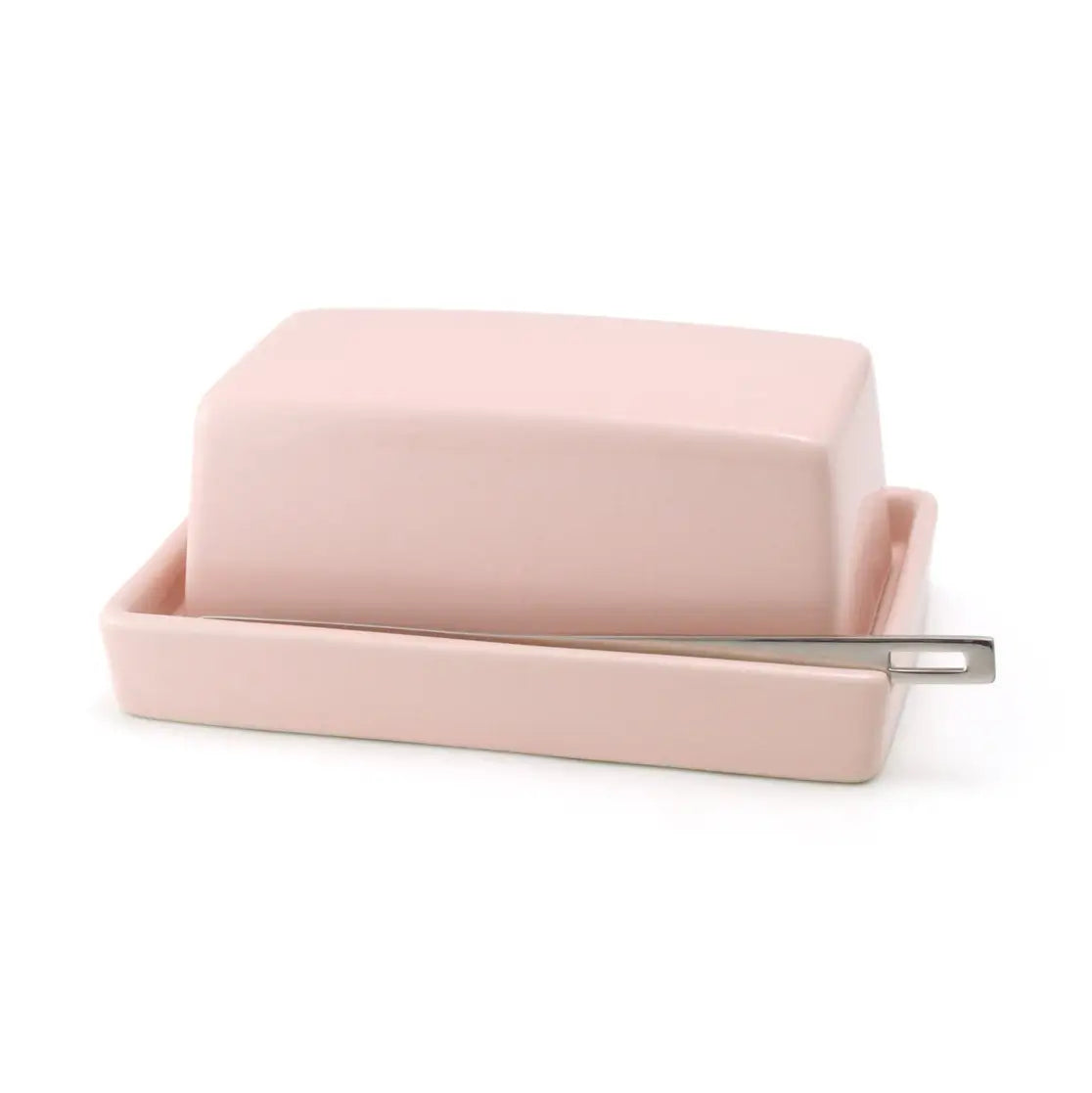 Ceramic Butter Dish with Stainless Steel Knife