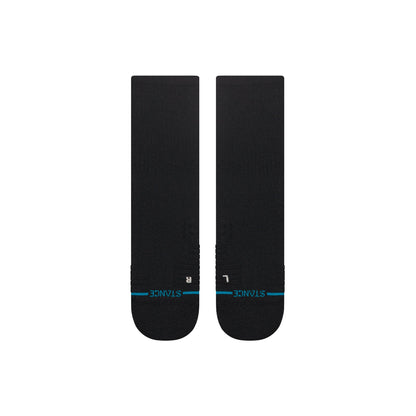 Icon Mid Solid Ribbed Crew Socks