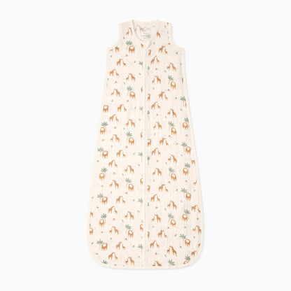 Giraffe Print Muslin Front Opening Summer Sleeping Bag 0.5 TOG