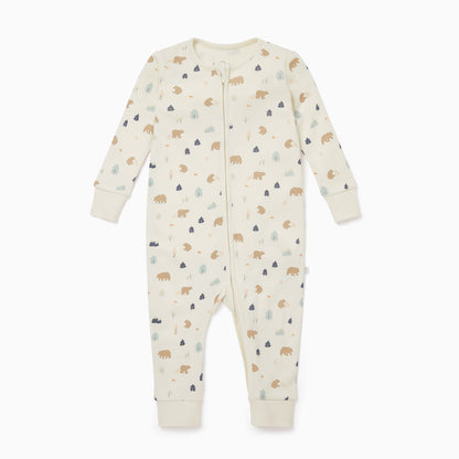 Bear Print Clever Zip Sleepsuit