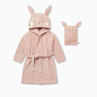 Bunny Hooded Bath Robe & Mitt Set