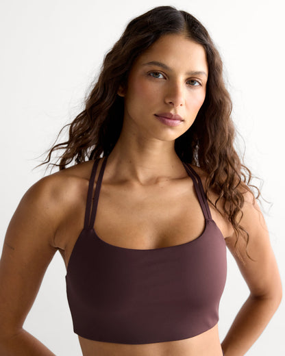 Ultimate Cross Back Bra - Mulberry Red