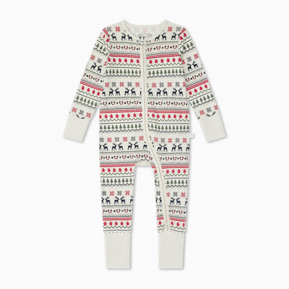 Fair Isle Print Clever Zip Sleepsuit