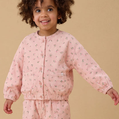 Floral Soft Corduroy Jacket