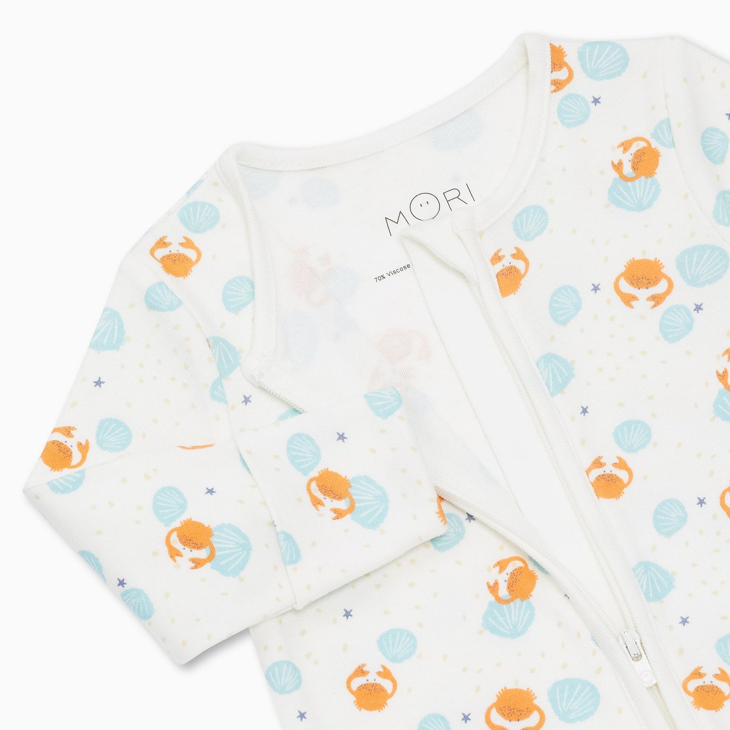 Crab & Shell Clever Zip Sleepsuit