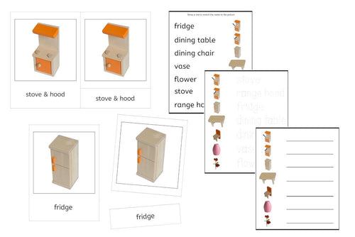 Brown Kitchen Language Exercise Cards - Set A (PDF)