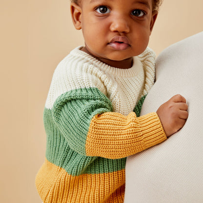 Colourblock Stripe Knitted Jumper