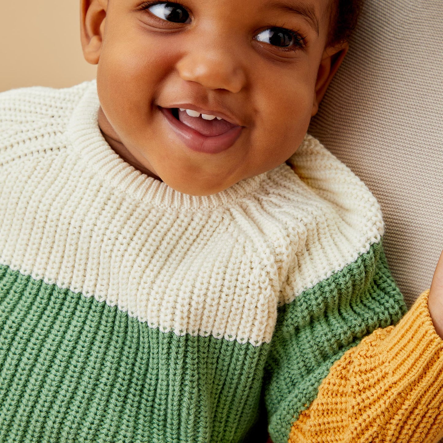 Colourblock Stripe Knitted Jumper