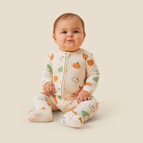 Fruit Print Clever Zip Sleepsuit