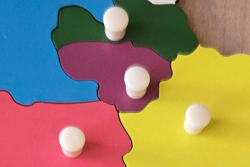 Lithuania - Puzzle Piece of Europe (Plastic Knob)