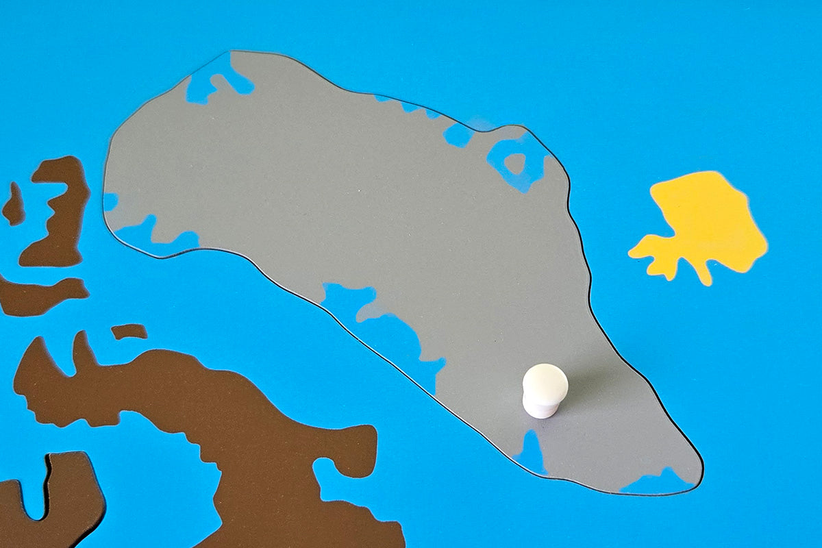 Greenland - Puzzle Piece of North America (Plastic Knob)