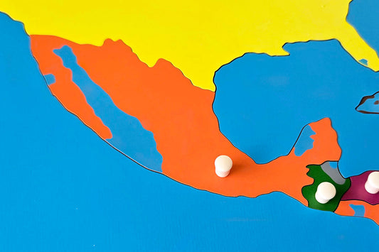 Mexico - Puzzle Piece of North America (Plastic Knob)