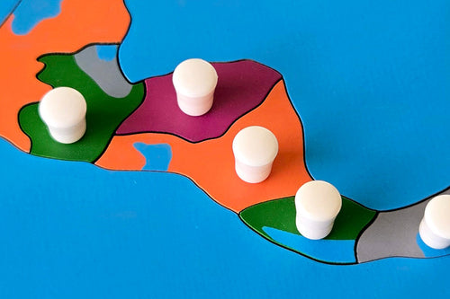 Nicaragua - Puzzle Piece of North America (Plastic Knob)