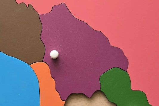 Bolivia - Puzzle Piece of South America (Plastic Knob)