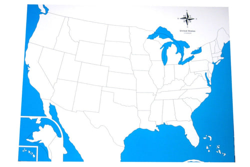 Unlabeled USA Control Map