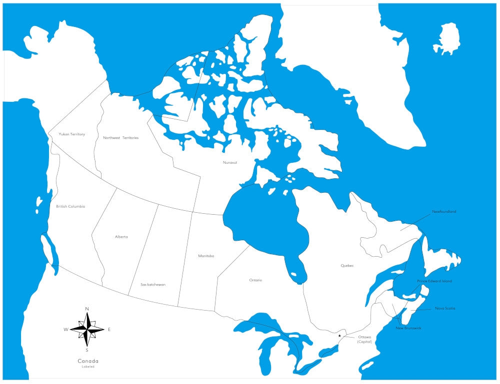 Labeled Canada Control Map