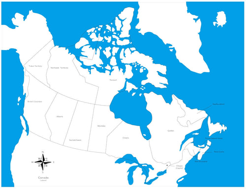 Labeled Canada Control Map