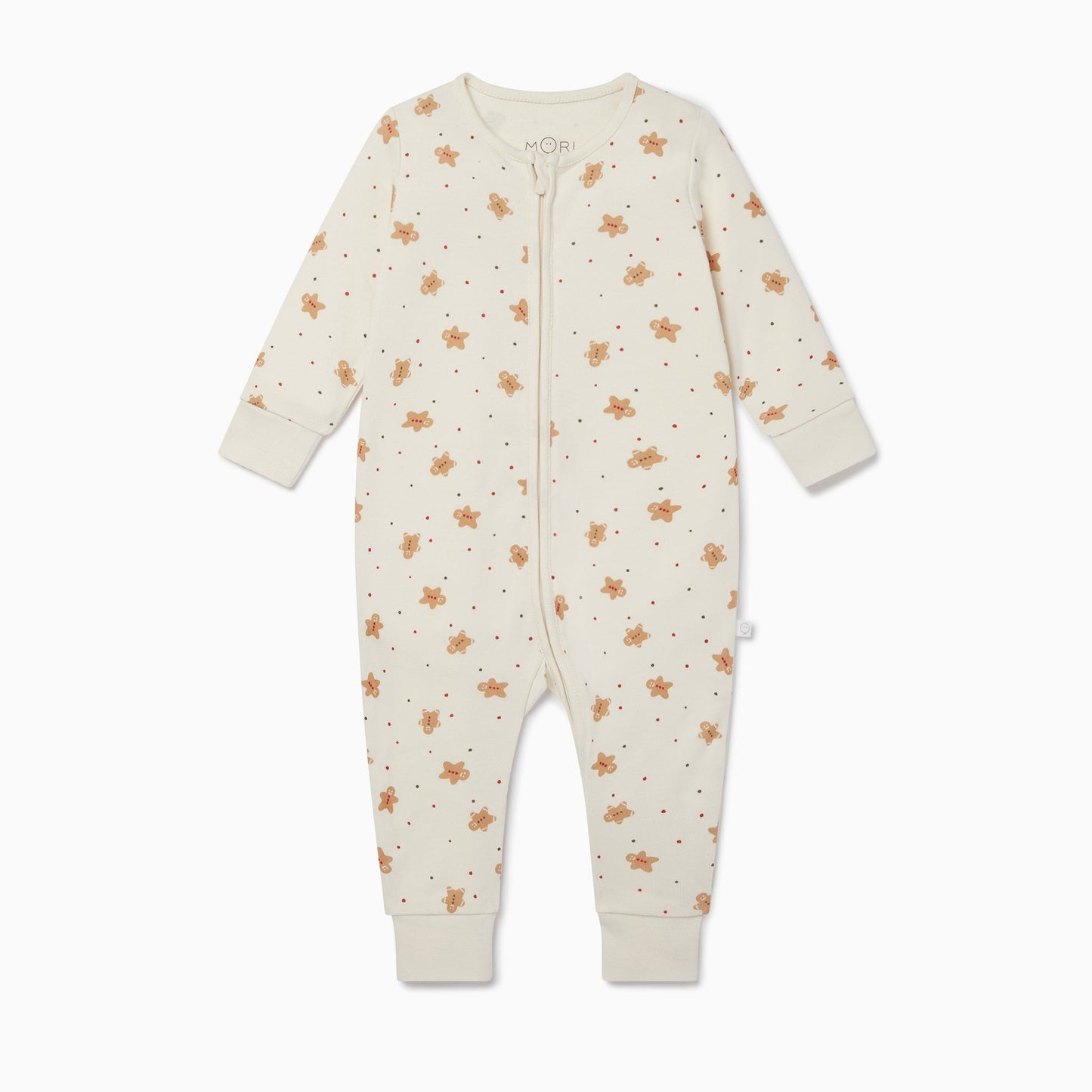 Gingerbread Print Clever Zip Sleepsuit